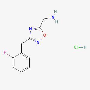 {3-[(2-Fluorophenyl)methyl]-1,2,4-oxadiazol-5-yl}methanamine hydrochloride