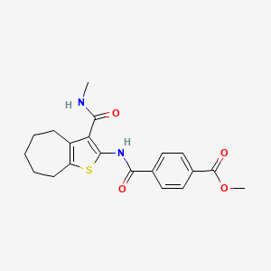 methyl 4-((3-(methylcarbamoyl)-5,6,7,8-tetrahydro-4H-cyclohepta[b]thiophen-2-yl)carbamoyl)benzoate