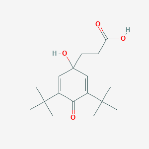 3-[1-Hydroxy-3,5-bis(2-methyl-2-propanyl)-4-oxo-2,5-cyclohexadien-1-yl]propanoic acid