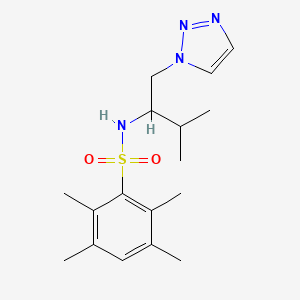 2,3,5,6-tetramethyl-N-(3-methyl-1-(1H-1,2,3-triazol-1-yl)butan-2-yl)benzenesulfonamide