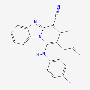 1-[(4-Fluorophenyl)amino]-3-methyl-2-(prop-2-en-1-yl)pyrido[1,2-a]benzimidazole-4-carbonitrile