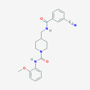 4-((3-cyanobenzamido)methyl)-N-(2-methoxyphenyl)piperidine-1-carboxamide