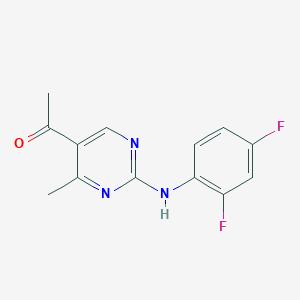 1-{2-[(2,4-Difluorophenyl)amino]-4-methylpyrimidin-5-yl}ethanone