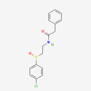 N-(2-((4-Chlorophenyl)sulfinyl)ethyl)-2-phenylacetamide