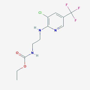 ethyl N-(2-{[3-chloro-5-(trifluoromethyl)-2-pyridinyl]amino}ethyl)carbamate