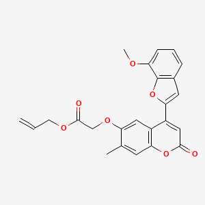 allyl 2-((4-(7-methoxybenzofuran-2-yl)-7-methyl-2-oxo-2H-chromen-6-yl)oxy)acetate