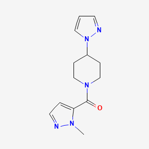 (2-Methylpyrazol-3-yl)-(4-pyrazol-1-ylpiperidin-1-yl)methanone