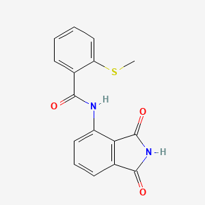 molecular formula C16H12N2O3S B2518727 N-(1,3-dioxoisoindolin-4-yl)-2-(methylthio)benzamide CAS No. 896346-48-8