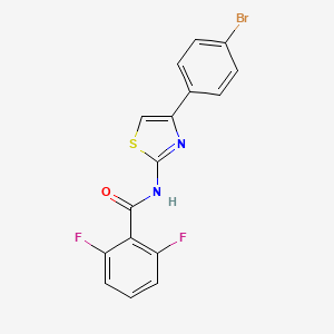 molecular formula C16H9BrF2N2OS B2518735 N-[4-(4-bromophenyl)-1,3-thiazol-2-yl]-2,6-difluorobenzamide CAS No. 313405-26-4