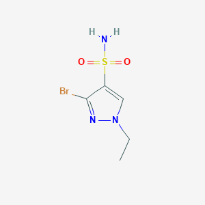 molecular formula C5H8BrN3O2S B2518737 3-bromo-1-ethyl-1H-pyrazole-4-sulfonamide CAS No. 1946812-56-1
