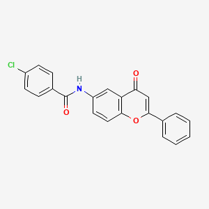 4-chloro-N-(4-oxo-2-phenyl-4H-chromen-6-yl)benzamide