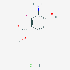 molecular formula C8H9ClFNO3 B2518755 Methyl 3-amino-2-fluoro-4-hydroxybenzoate hydrochloride CAS No. 2580240-21-5