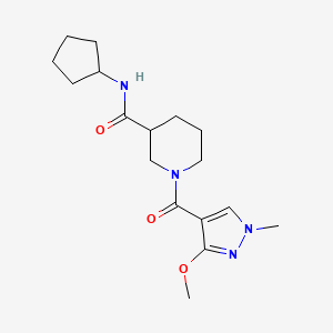 N-cyclopentyl-1-(3-methoxy-1-methyl-1H-pyrazole-4-carbonyl)piperidine-3-carboxamide