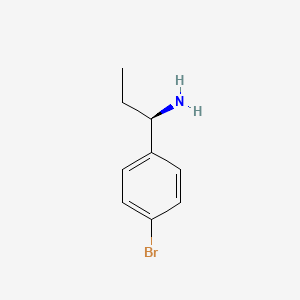 molecular formula C9H12BrN B2518758 (1R)-1-(4-bromophenyl)propan-1-amine CAS No. 856758-61-7