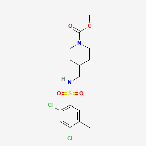 Methyl 4-((2,4-dichloro-5-methylphenylsulfonamido)methyl)piperidine-1-carboxylate
