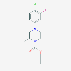 Tert-butyl 4-(4-chloro-3-fluorophenyl)-2-methylpiperazine-1-carboxylate