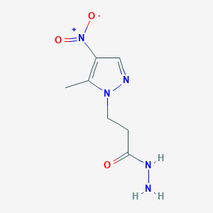 molecular formula C7H11N5O3 B2518764 3-(5-methyl-4-nitro-1H-pyrazol-1-yl)propanehydrazide CAS No. 1004644-61-4