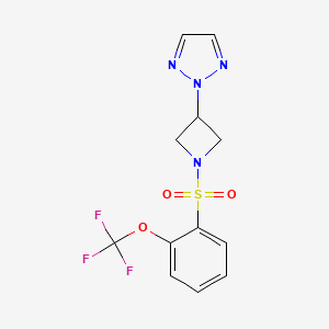 2-(1-((2-(trifluoromethoxy)phenyl)sulfonyl)azetidin-3-yl)-2H-1,2,3-triazole