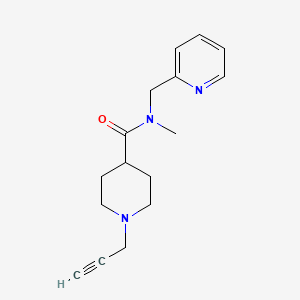 molecular formula C16H21N3O B2518766 N-methyl-1-(prop-2-yn-1-yl)-N-[(pyridin-2-yl)methyl]piperidine-4-carboxamide CAS No. 1428001-63-1