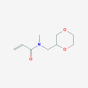 molecular formula C9H15NO3 B2518767 N-[(1,4-dioxan-2-yl)methyl]-N-methylprop-2-enamide CAS No. 2185980-29-2