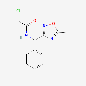 2-Chloro-N-[(5-methyl-1,2,4-oxadiazol-3-yl)-phenylmethyl]acetamide