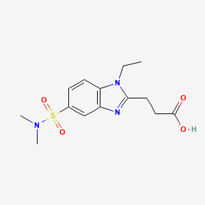 3-[5-(dimethylsulfamoyl)-1-ethyl-1H-1,3-benzodiazol-2-yl]propanoic acid