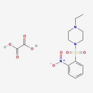 molecular formula C14H19N3O8S B2518778 1-Ethyl-4-((2-nitrophenyl)sulfonyl)piperazine oxalate CAS No. 313641-57-5