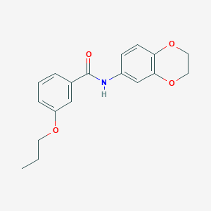 molecular formula C18H19NO4 B251878 N-(2,3-dihydro-1,4-benzodioxin-6-yl)-3-propoxybenzamide 