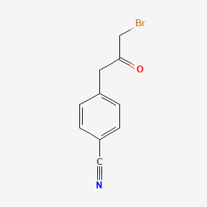 molecular formula C10H8BrNO B2518809 4-(3-Bromo-2-oxopropyl)benzonitrile CAS No. 1196532-44-1