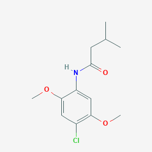 molecular formula C13H18ClNO3 B251882 N-(4-chloro-2,5-dimethoxyphenyl)-3-methylbutanamide 