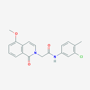 molecular formula C19H17ClN2O3 B2518868 N-(3-chloro-4-methylphenyl)-2-(5-methoxy-1-oxo-1,2-dihydroisoquinolin-2-yl)acetamide CAS No. 868223-49-8
