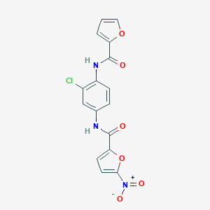 molecular formula C16H10ClN3O6 B251887 N-[3-chloro-4-(2-furoylamino)phenyl]-5-nitro-2-furamide 