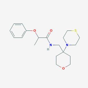2-Phenoxy-N-[(4-thiomorpholin-4-yloxan-4-yl)methyl]propanamide