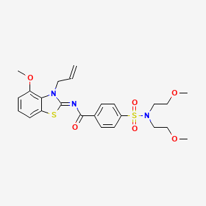 (Z)-N-(3-allyl-4-methoxybenzo[d]thiazol-2(3H)-ylidene)-4-(N,N-bis(2-methoxyethyl)sulfamoyl)benzamide
