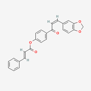 [4-[(Z)-3-(1,3-benzodioxol-5-yl)prop-2-enoyl]phenyl] (E)-3-phenylprop-2-enoate