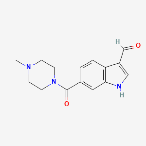 6-(4-Methylpiperazine-1-carbonyl)-1H-indole-3-carbaldehyde