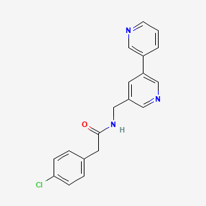 molecular formula C19H16ClN3O B2518918 N-([3,3'-bipyridin]-5-ylmethyl)-2-(4-chlorophenyl)acetamide CAS No. 2180010-33-5