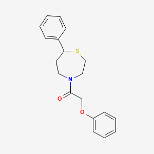 B2518935 2-Phenoxy-1-(7-phenyl-1,4-thiazepan-4-yl)ethanone CAS No. 1797892-66-0