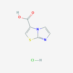 molecular formula C6H5ClN2O2S B2518949 Imidazo[2,1-b]thiazole-3-carboxylic acid hydrochloride CAS No. 2155852-91-6