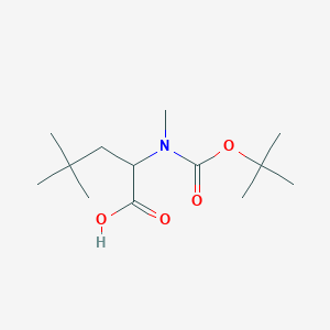 molecular formula C13H25NO4 B2518955 2-{[(Tert-butoxy)carbonyl](methyl)amino}-4,4-dimethylpentanoic acid CAS No. 1404754-06-8; 287210-83-7