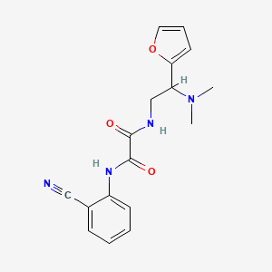 molecular formula C17H18N4O3 B2518988 N1-(2-cyanophenyl)-N2-(2-(dimethylamino)-2-(furan-2-yl)ethyl)oxalamide CAS No. 899955-00-1