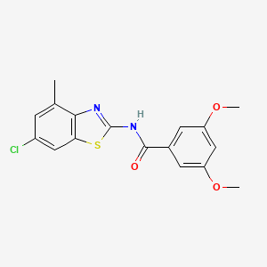 molecular formula C17H15ClN2O3S B2519004 N-(6-chloro-4-methyl-1,3-benzothiazol-2-yl)-3,5-dimethoxybenzamide CAS No. 912761-95-6