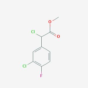 molecular formula C9H7Cl2FO2 B2519011 Methyl 2-chloro-2-(3-chloro-4-fluorophenyl)acetate CAS No. 1368612-79-6