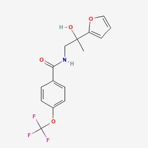 molecular formula C15H14F3NO4 B2519042 N-[2-(furan-2-yl)-2-hydroxypropyl]-4-(trifluoromethoxy)benzamide CAS No. 1396870-48-6