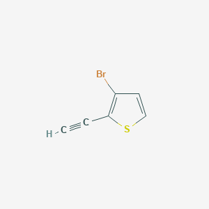 molecular formula C6H3BrS B2519056 3-bromo-2-ethynylthiophene CAS No. 335157-74-9