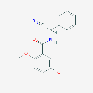 molecular formula C18H18N2O3 B2519149 N-[cyano(2-methylphenyl)methyl]-2,5-dimethoxybenzamide CAS No. 1376380-00-5