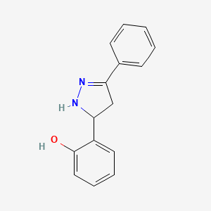 B2519202 2-(3-phenyl-4,5-dihydro-1H-pyrazol-5-yl)phenol CAS No. 107095-39-6