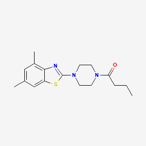 molecular formula C17H23N3OS B2519225 1-[4-(4,6-Dimethyl-1,3-benzothiazol-2-yl)piperazin-1-yl]butan-1-one CAS No. 897484-49-0