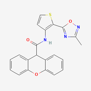 molecular formula C21H15N3O3S B2519230 N-[2-(3-methyl-1,2,4-oxadiazol-5-yl)thiophen-3-yl]-9H-xanthene-9-carboxamide CAS No. 1796969-70-4