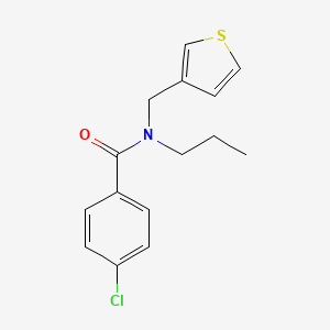 molecular formula C15H16ClNOS B2519249 4-chloro-N-propyl-N-(thiophen-3-ylmethyl)benzamide CAS No. 1235256-16-2